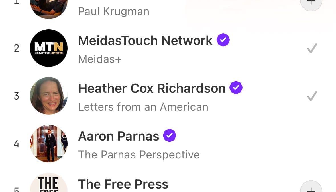 The Parnas Perspective Hits Top 5 in U.S. Politics on Substack